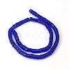 4~5mm Cube Blue Glass Beads Strands X-GS4mm-C25-2