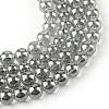 Electroplate Glass Beads Strands EGLA-Q062-4mm-A05-1