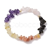 Libra Guardian Gemstone Stretch Bracelets BJEW-JB11108-09-1