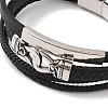 Braided Microfiber Leather Multi-strand Bracelets BJEW-B096-05A-2