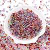 Baking Paint Electroplate Transparent Glass Seed Beads SEED-N006-07-2