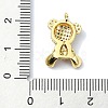 Rack Plating Brass Pave Cubic Zirconia Pendants KK-M282-40G-3