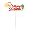 Paper Santa Claus & Tree Cake Insert Card Decoration DIY-H108-20-1