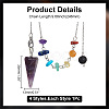 HOBBIESAY 1 Set Hexagonal Cone Natural Gemstone Dowsing Pendulums FIND-HY0003-34-2