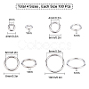 SUNNYCLUE 400Pcs 4 Style 304 Stainless Steel Open Jump Rings STAS-SC0001-19-2