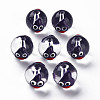 Transparent Glass Enamel Beads GLAA-N049-004-1