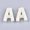 Handmade ABS Plastic Imitation Pearl Woven Beads X-FIND-T039-18-3