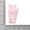 Flocking Resin Cute Bunny Pendants MACR-P043-J02-3