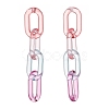 3Pair 3 Colors Candy Color Acrylic Cable Chain Tassel Dangle Stud Earrings for Women EJEW-JE04768-9