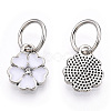 Enamel Style Flower Alloy Rhinestone Charms X-ENAM-S085-08-1