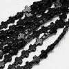 1 Strand Dyed Black Synthetic Turquoise Cross Beads Strands X-TURQ-G112-8x10mm-10-2