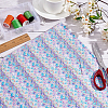 Fish Scale Pattern Polyester-Cotton Fabric DIY-WH0430-114D-5