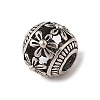 Tibetan Style Hollow Out Alloy European Beads TIBE-Q090-47AS-2