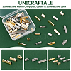 Unicraftale 60Pcs 6 Style 304 Stainless Steel Ribbon Crimp Ends STAS-UN0055-92-5