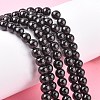 Synthetic Black Stone Beads Strands X-G-G088-6mm-4