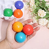 6 Colors Rainbow Color Wooden Ball Toys AJEW-WH0472-83B-4