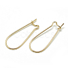 Brass Hoop Earrings X-KK-T032-012G-1