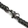 201 Stainless Steel Curb Chain Necklaces NJEW-Q336-10A-EB-3