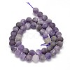 Frosted Natural Amethyst Round Bead Strands X-G-L357-10mm-07-2