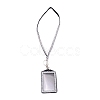 Rectangle PU Leather with Rhinestone Phone Card Holder AJEW-WH0230-48D-1