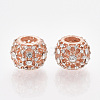 Rose Gold Plated Alloy European Beads MPDL-S067-17B-RG-1