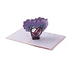 Rectangle 3D Tree & Lovers Pop Up Paper Greeting Card AJEW-A008-14-1