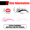 SUPERFINDINGS 6 Sets 3 Colors PVC Eyelashes & Lips Car Decorative Stickers DIY-FH0006-46-3