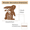 Creative Natural Wooden Wall Hanging Decoration AJEW-WH0331-004-2