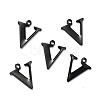 304 Stainless Steel Alphabet Charms STAS-H122-V-EB-2