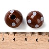 Printed Wood Beads WOOD-Z002-17-3