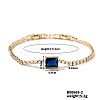 Elegant and Versatile Rectangle Brass Cubic Zirconia Bracelets for European and American Fashion QL5607-2-1