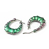 Ion Plating(IP) Rainbow Color 304 Stainless Steel Teardrop Hoop Earrings for Women EJEW-G293-12M-2