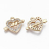 Brass Micro Pave Cubic Zirconia Pendants X-KK-S359-018-RS-2