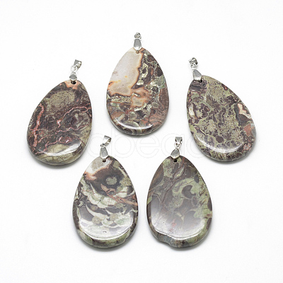 Natural Crazy Agate Pendants G-S250-21-1