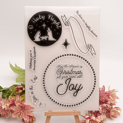 Christmas Transparent Clear Silicone Stamp/Seal SCRA-PW0009-08-1