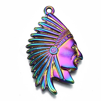 Rainbow Color Alloy Pendants PALLOY-S180-023-RS-1