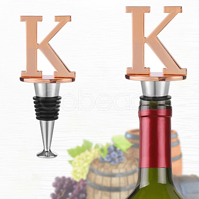 Alloy Letter K Wine Stoppers FIND-WH0076-36-01K-1