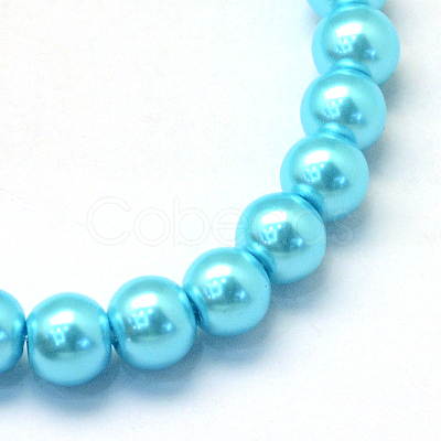 Baking Painted Glass Pearl Bead Strands X-HY-Q003-5mm-48-1