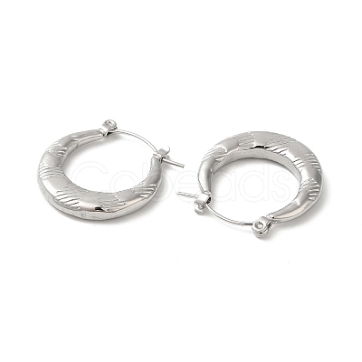 Non-Tarnish 304 Stainless Hoop Earrings for Women EJEW-Z026-37P-1