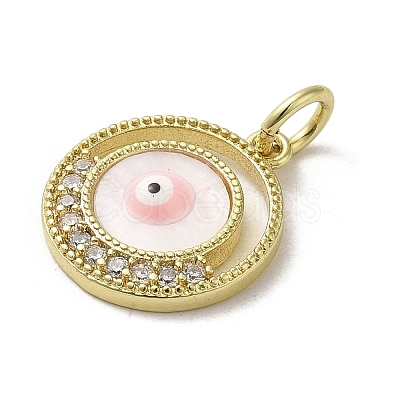 Brass Micro Pave Cubic Zirconia Pendants KK-E092-16G-02-1