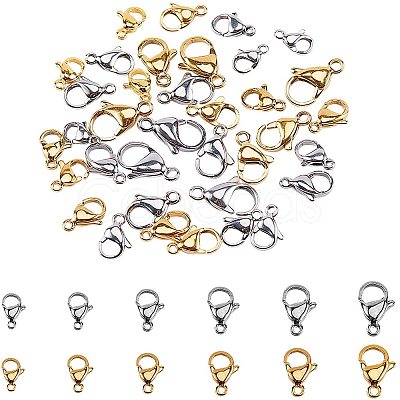 304 Stainless Steel Lobster Claw Clasps Sets STAS-PH0012-01M-1