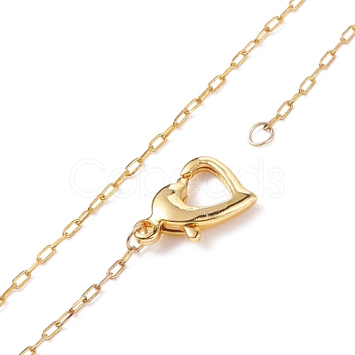 Heart and Conch Pendant Necklace with Cable Chain for Women NJEW-JN03796-1