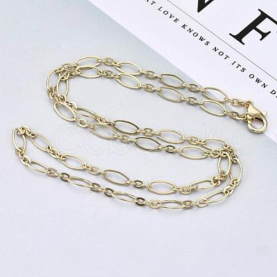 Brass Cable Chains Necklace Making MAK-S072-16A-KC-1