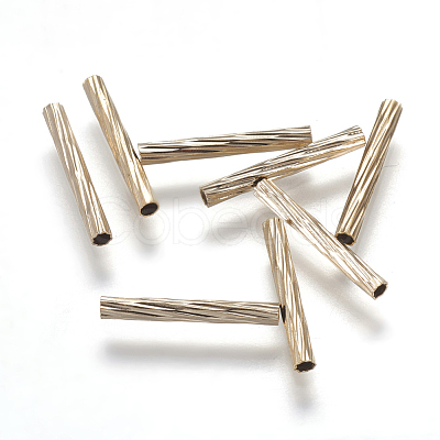 Brass Tube Beads KK-P170-05KCG-01-1