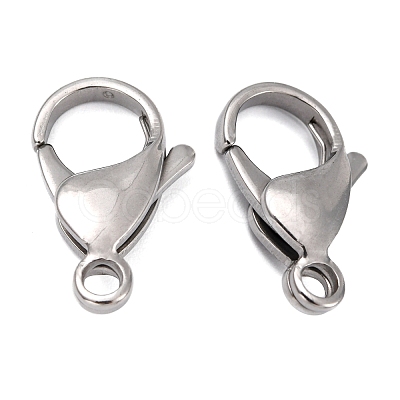 Tarnish Resistant 316 Surgical Stainless Steel Lobster Claw Clasps STAS-M262-03-19mm-1