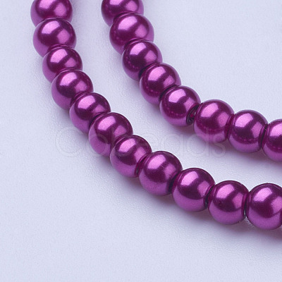 Glass Pearl Beads Strands HY-4D-B35-1