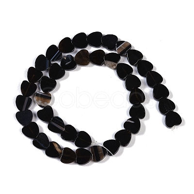 Natural Black Agate Beads Strands G-NH0011-G04-01-1