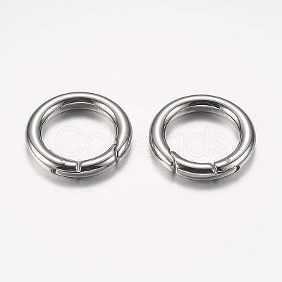 Tarnish Resistant 304 Stainless Steel Spring Gate Rings STAS-O114-030P-1