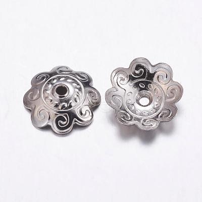 Tarnish Resistant 201 Stainless Steel Bead Caps STAS-G139-05P-1