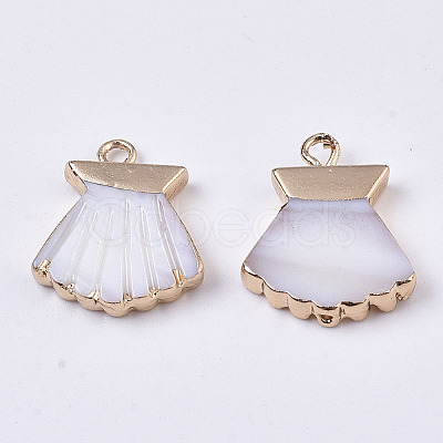 Natural Freshwater Shell Pendants SHEL-R047-05-1